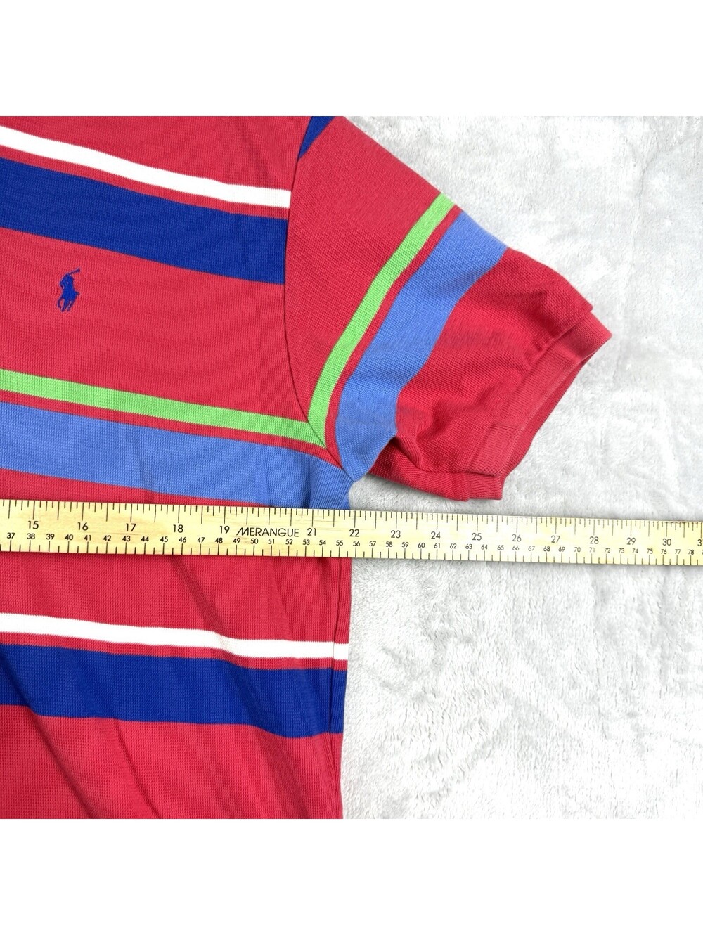 Polo Ralph Lauren Men Muti-Stripes Polo Shirt L Cotton VTG Preppy Vibrant Golf - Picture 5 of 8